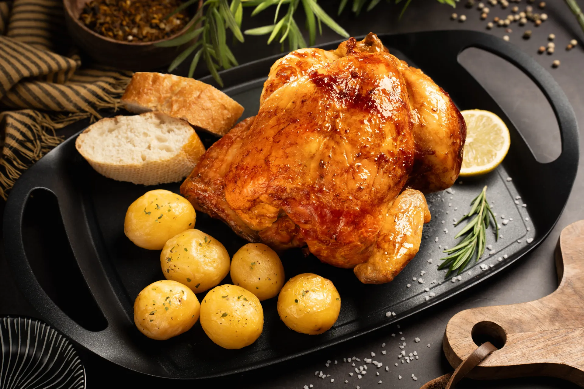 Menú de pollo clásico