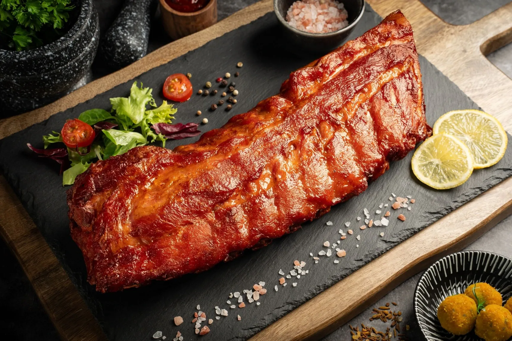Costilla adobada asada