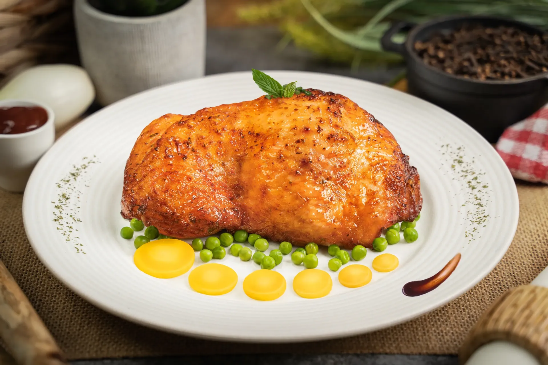 Contramuslo de pavo barbacoa