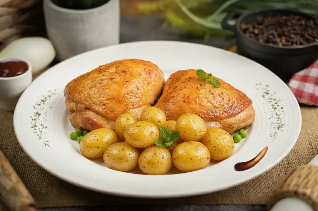 Menú de contramuslo de pavo barbacoa