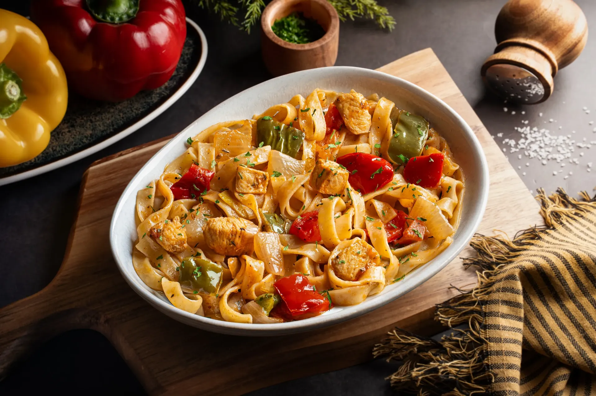 [010294] Tagliatelle de pollo con verduras